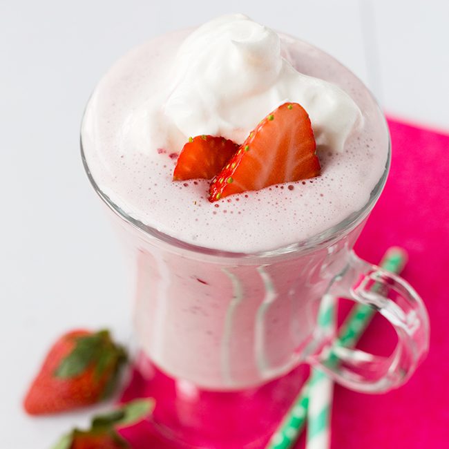 Strawberry Shake with Protein Powder