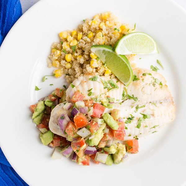 Pan-Seared Cilantro Lime Tilapia with Avocado Salsa