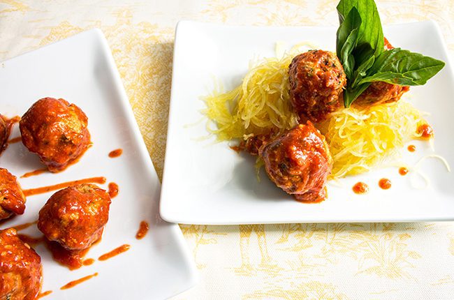 Low Carb Pasta with Turkey Meatballs