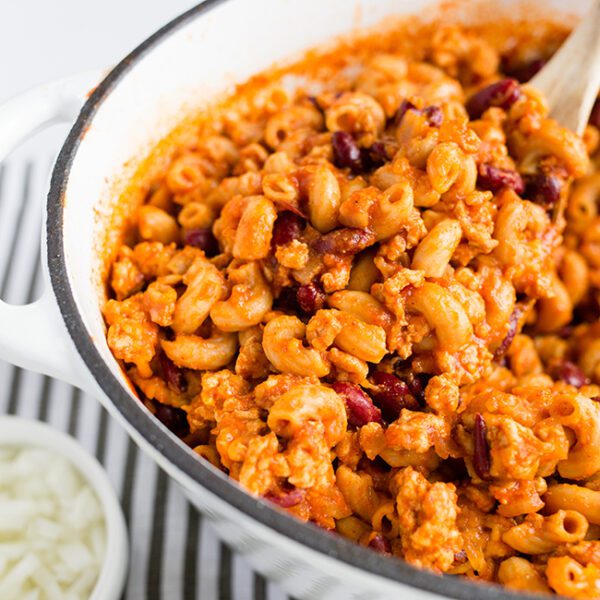 Quick And Easy One Pot Cheesy Turkey Chili Mac