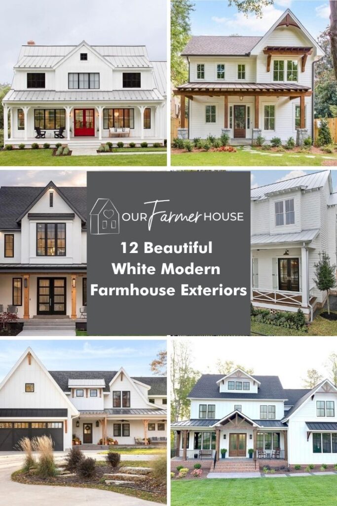 white modern farmhouse exteriors