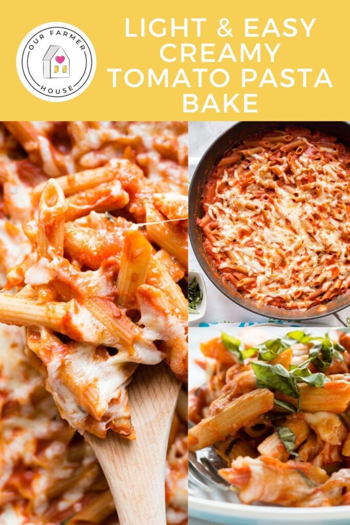 light and easy creamy tomato baked pasta