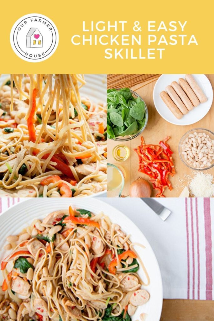 light and easy chicken pasta skillet