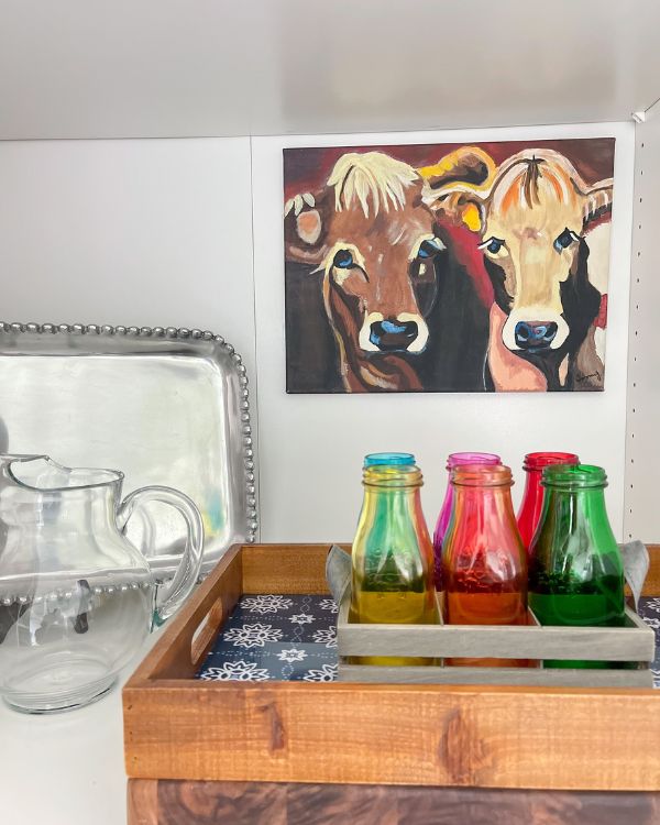 cow picture in pantry