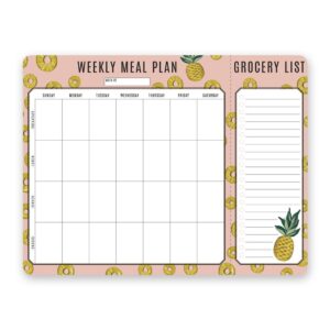 Pineapple Meal Planner Pad & Grocery List