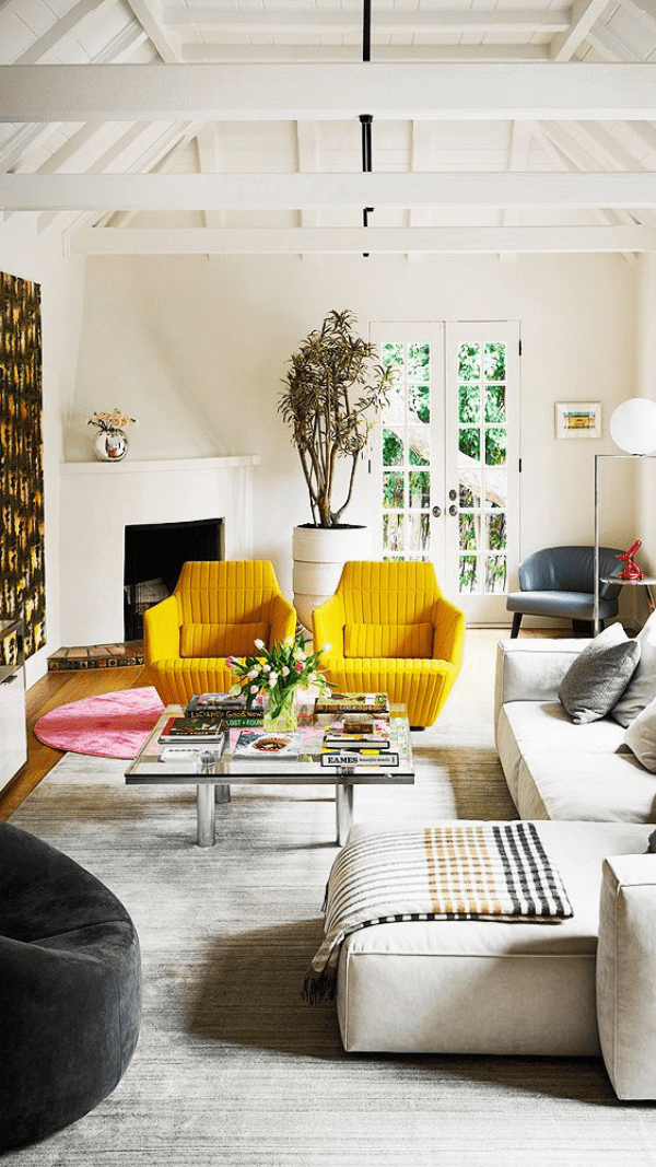 Pops of Color Living Room