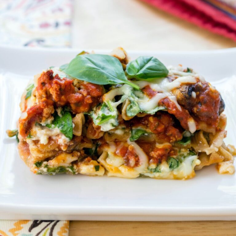 Healthy Turkey and Spinach Lasagna
