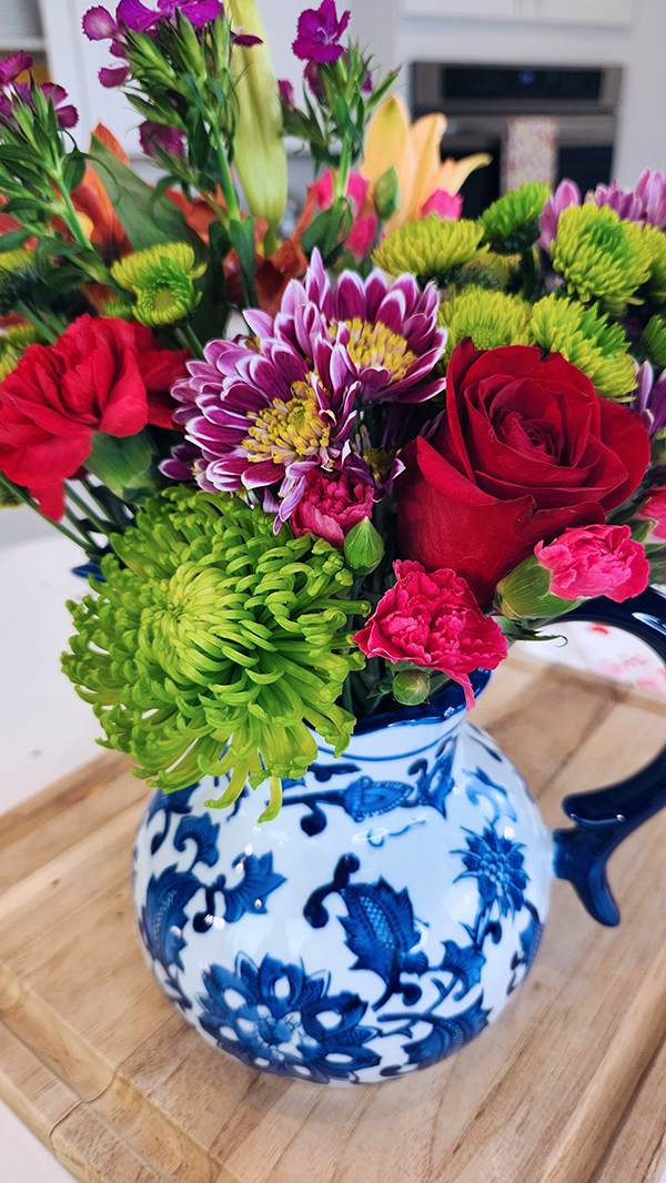 Close up of DIY Mother's Day Flowers