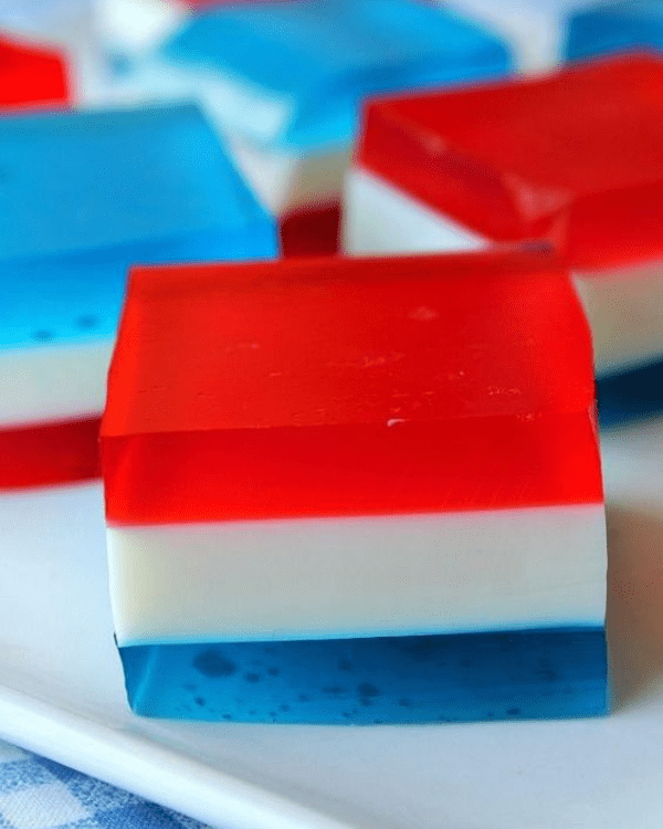 Red White and Blue Jello