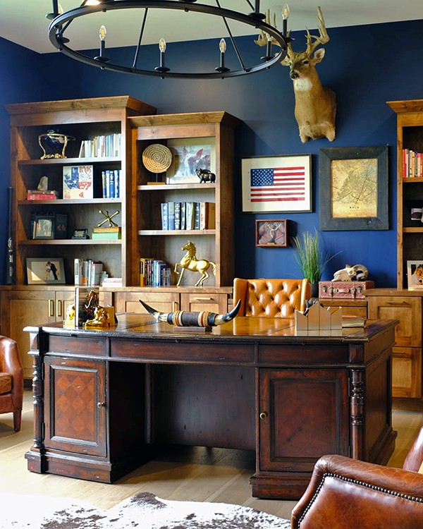 masculine home office