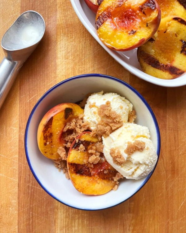 Fourth of July Grilling Menu: Grilled Peach Crumble