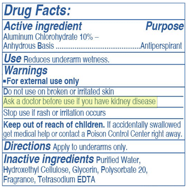 Benefits of Natural Deodorant FDA Warning Label