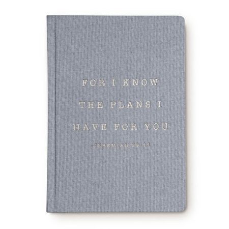 Gray fabric prayer journal.