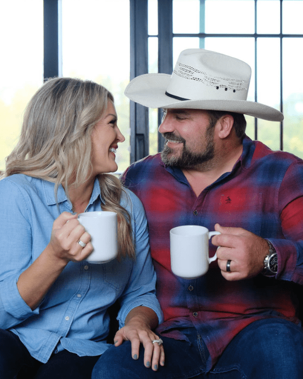 Brooke and Daron with Coffee Cups