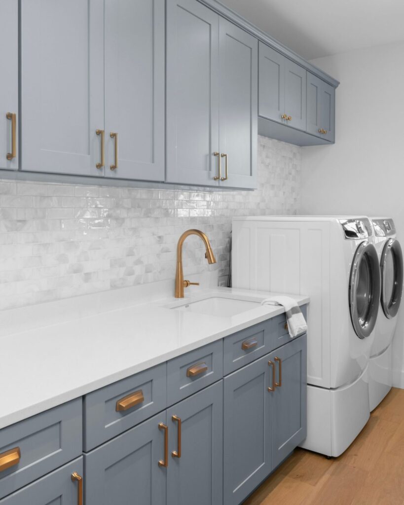European modern farmhouse home tour laundry room