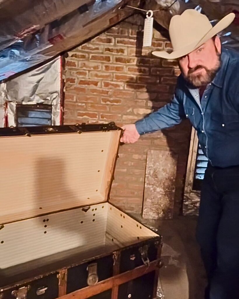 100 year old home renovation demo antique chest