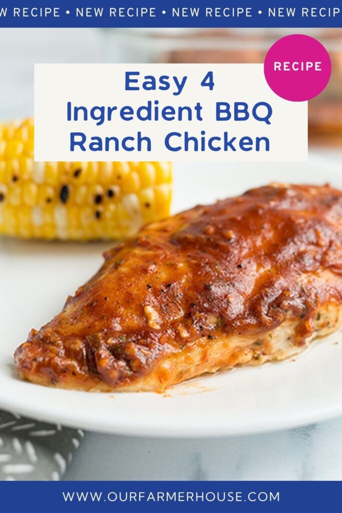 BBQ Ranch BAked Chicken Pinterest Pin