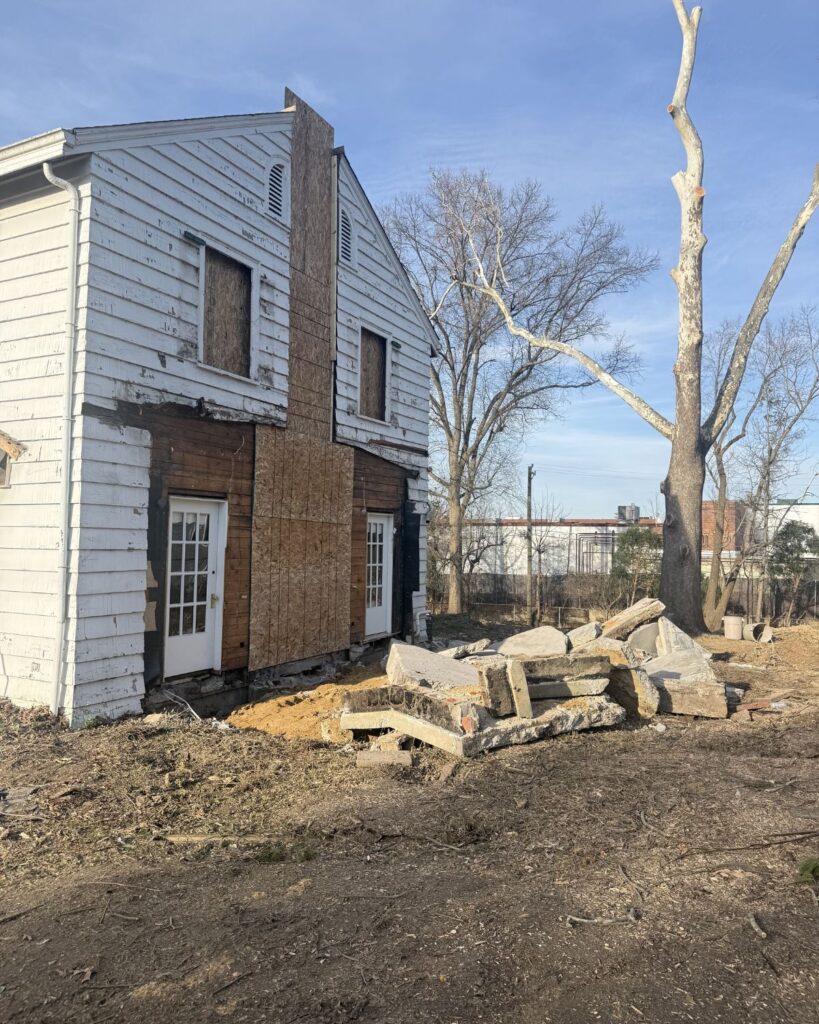 Renovation removing sunroom