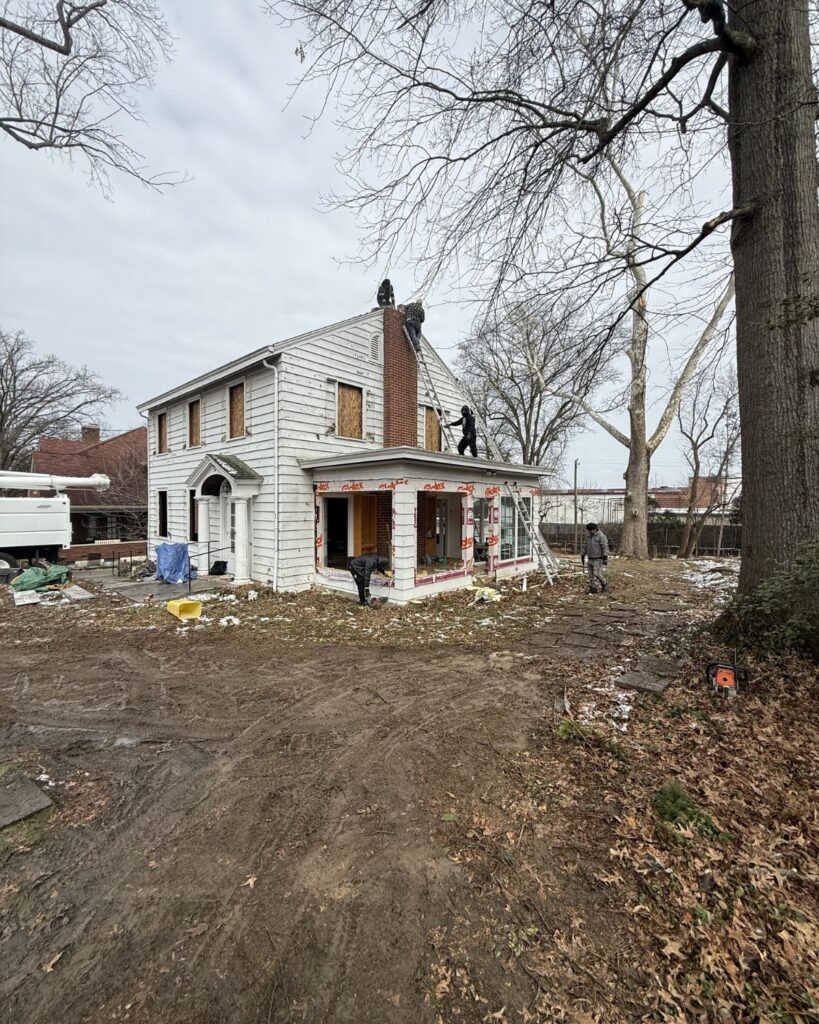 Renovation removing sunrroom