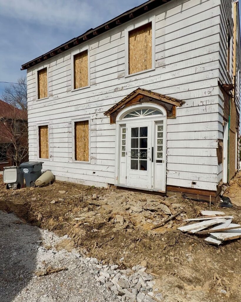 100 year old home foundation work