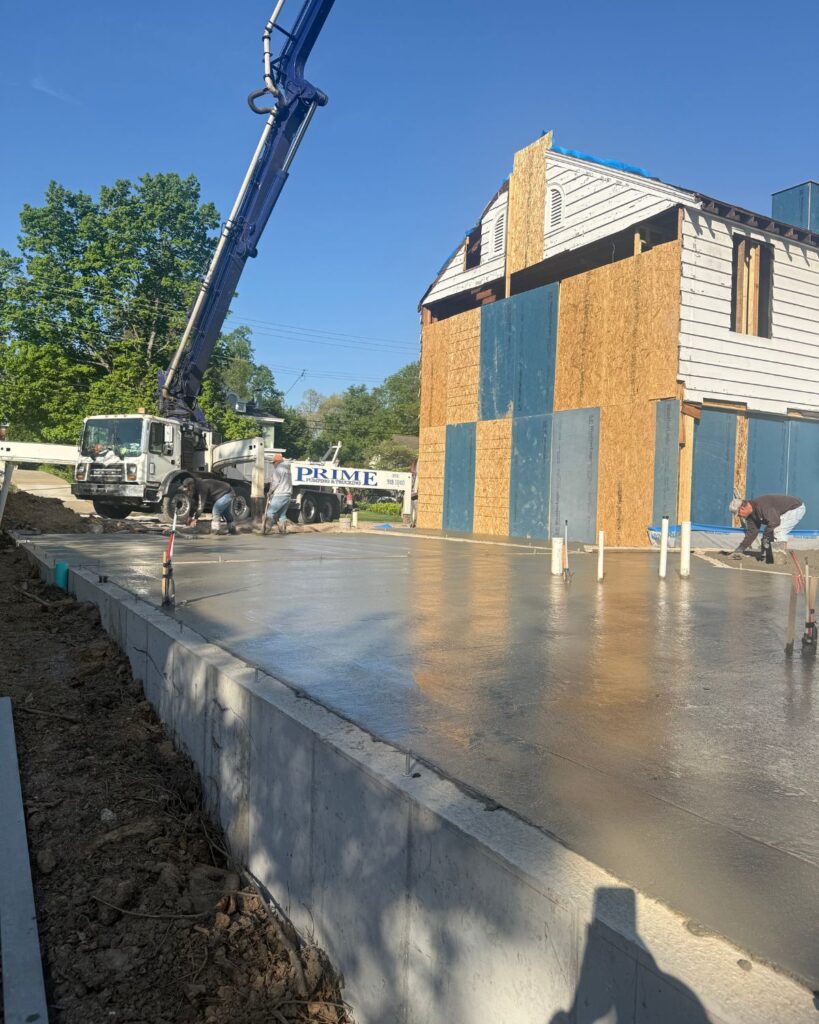 pouring concrete beechwood